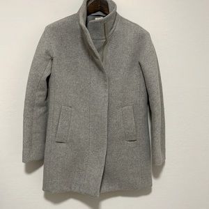 J.Crew Women’s Stylish Cocoon City Coat in Heather Grey. 50% Wool.